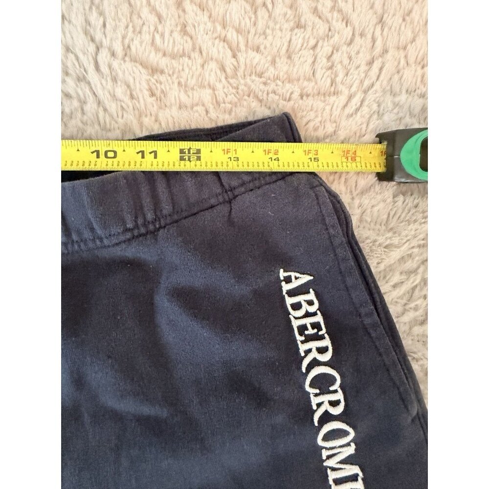 Abercrombie & Fitch Soft Fleece Shorts Women’s Small Navy Logo Drawstring - Picture 7 of 8